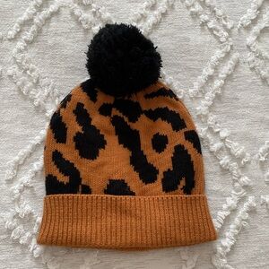 Animal Print Knit Hat